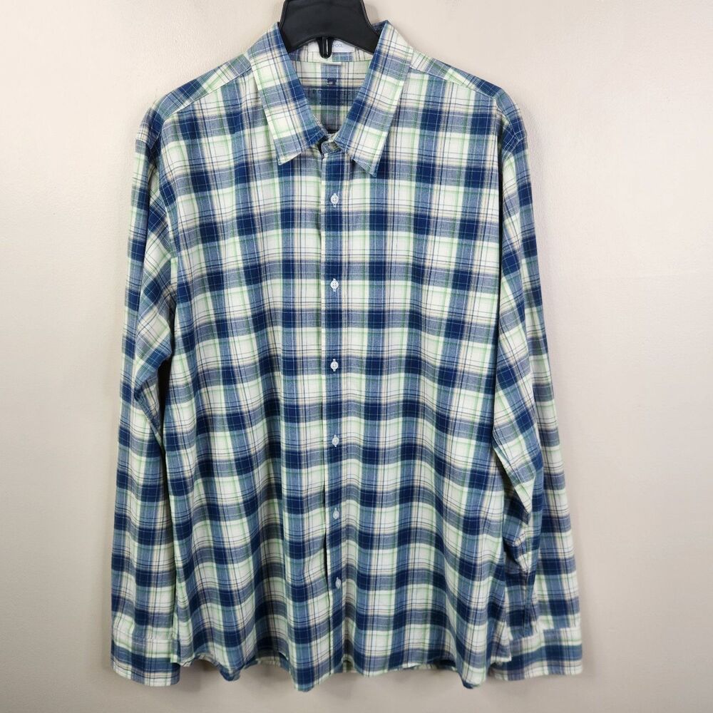 BD Baggies Mens All Cotton Long Sleeve Plaid New School Button Down Shirt XXL